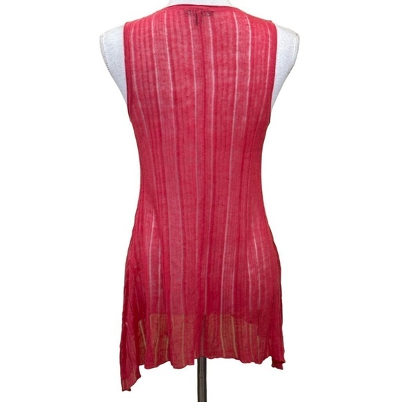 Eileen Fisher linen/silk lightweight sweater set, coral, extra small, classic - Picture 5 of 8